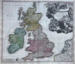 Groot Brittannië Ierland British Isles Great Britain Ireland - JB Homann - circa 1720