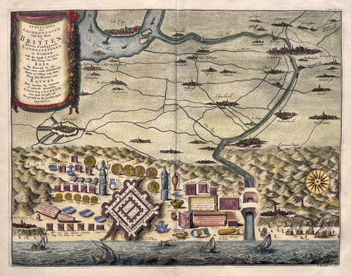 Katwijk aan zee Brittenburg - F Halma - 1725