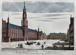 België Brussel Grote Markt Belgium - BF Leizelt - circa 1780