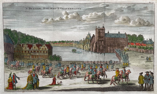 Den Haag 't Buyten Hof van 's Gravenhagen - G de Cretser - 1711