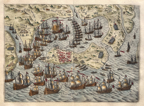 Spanje Cadiz Battle 1596 Spain - JJ Orlers & H van Haestens - 1610