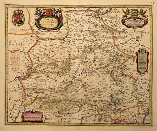 Spanje Castilië Spain Castile - J Janssonius - circa 1680