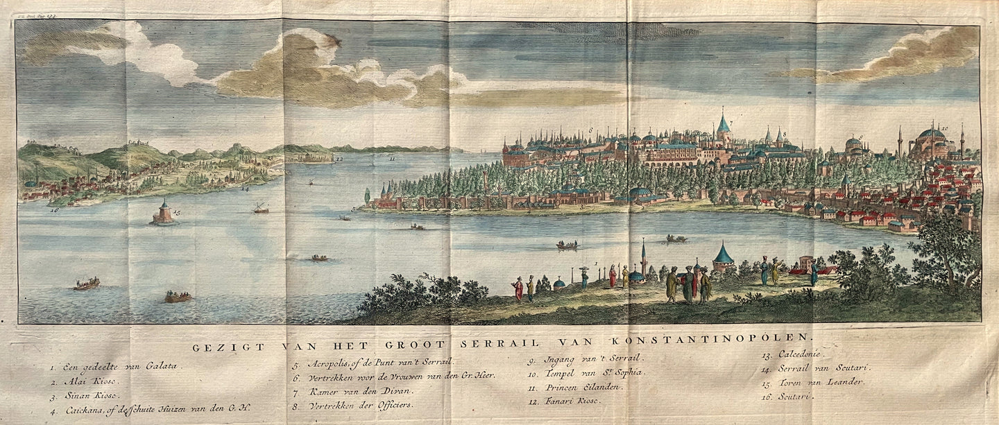 Turkije Istanbul Constantinopel Aanzicht op de stad - I Tirion - 1734