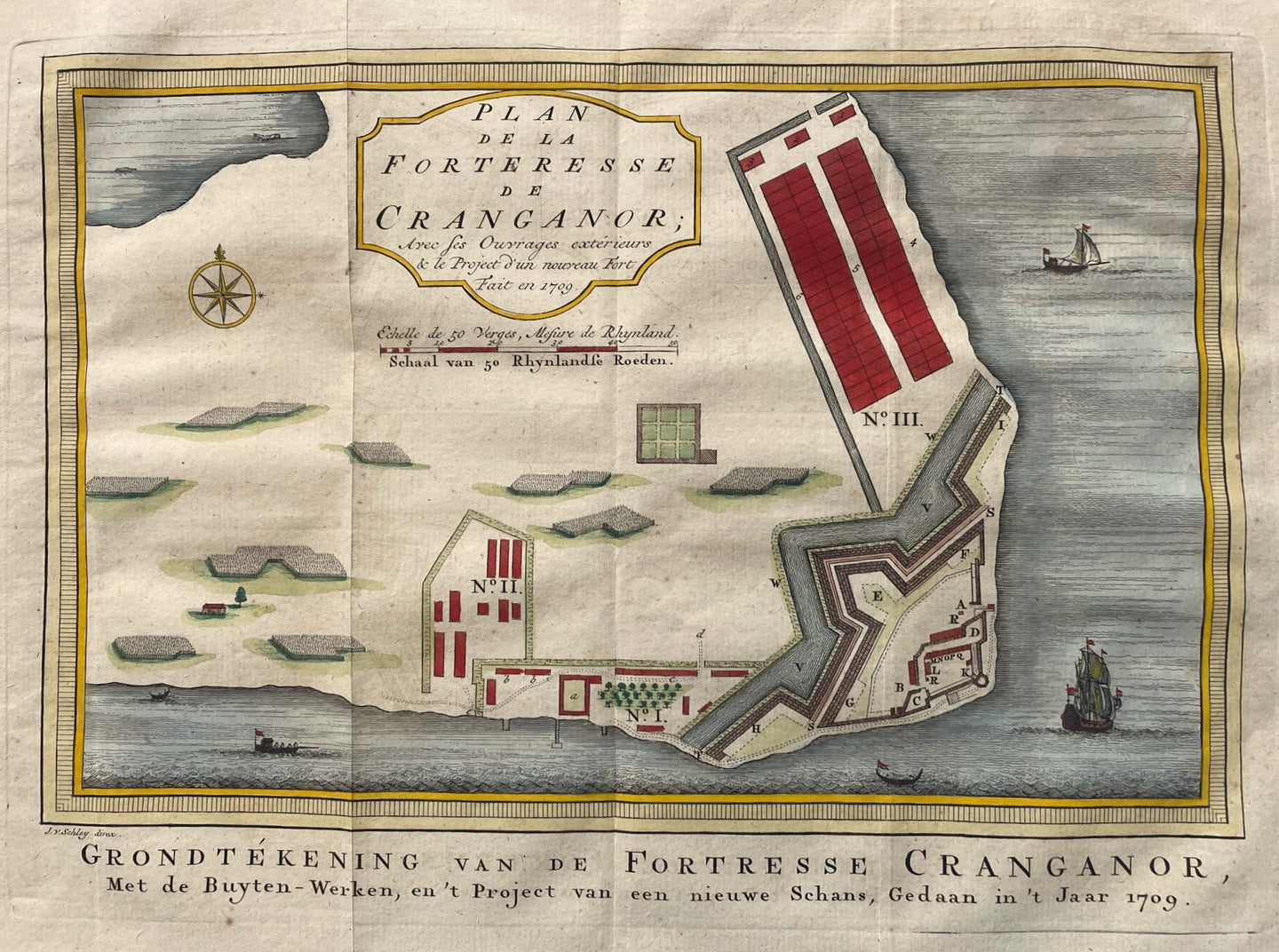 India Kodungallor (Cranganore) - J van der Schley / JN Bellin - circa 1757
