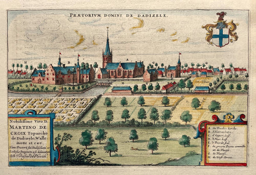 België Dadizele Belgium Aanzicht van Dadizele - J Blaeu - 1649