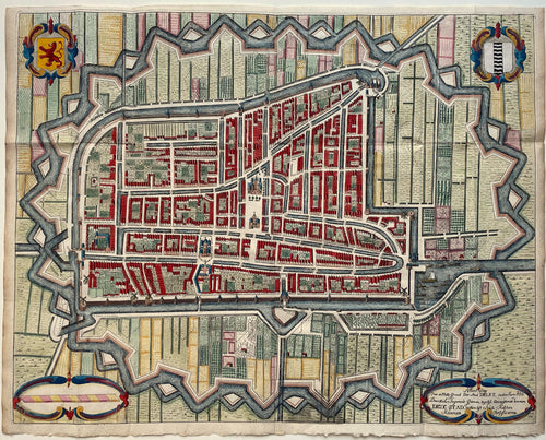 Delft Stadsplattegrond - R Boitet - 1729