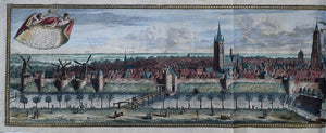 Delft Imposant aanzicht van de stad - C Decker / R Boitet - 1729