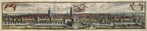 Delft Imposant aanzicht van de stad - C Decker / R Boitet - 1729