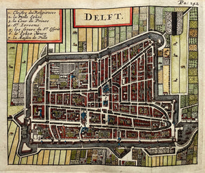 Delft Stadsplattegrond - H Wetstein - 1697