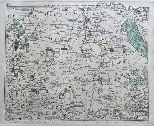Brabant Eindhoven 's-Hertogenbosch Weert Tilburg Breda Herentals Turnhout Geel - JB de Bouge - circa 1787