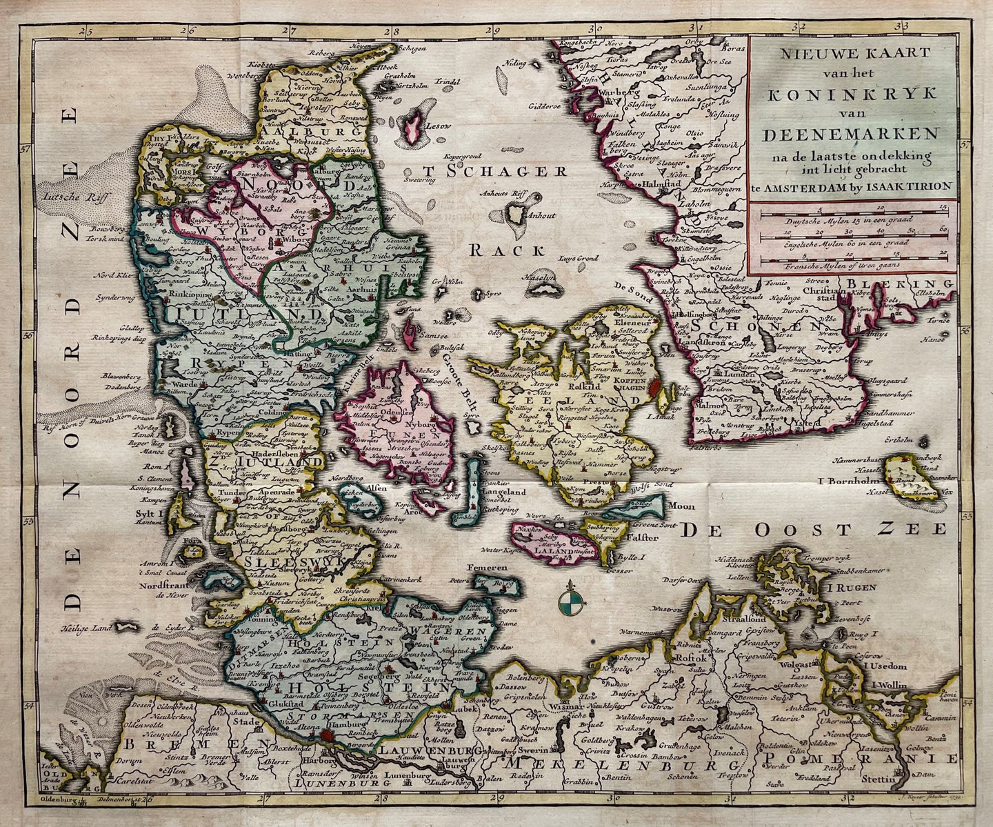 Denemarken Denmark - I Tirion / J Keizer - 1735