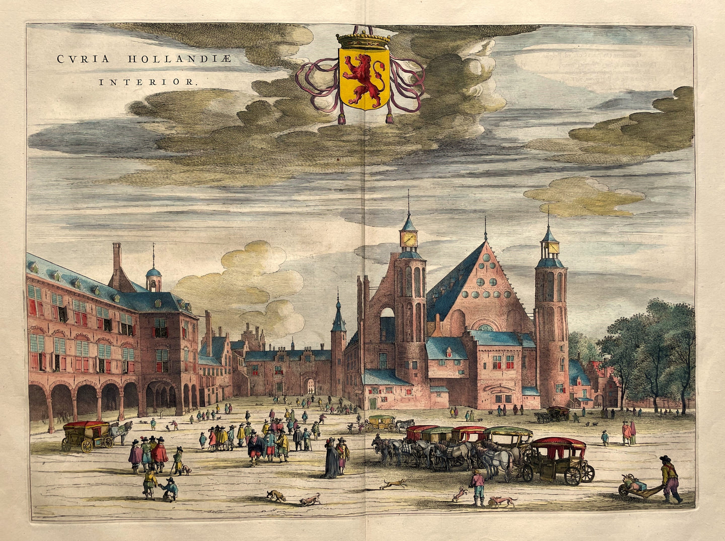 Den Haag Curia Hollandiae Interior Binnenhof 's-Gravenhage - J Blaeu - 1649