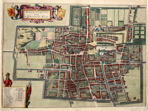 Den Haag Stadsplattegrond van 's-Gravenhage - J Janssonius - 1657