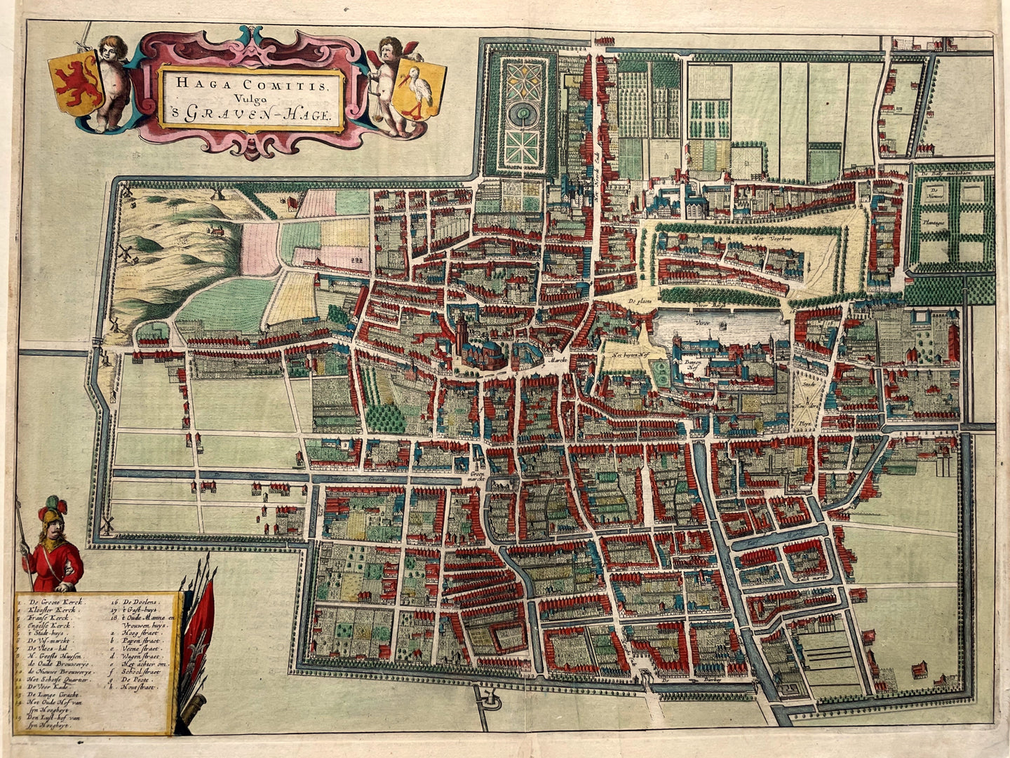 Den Haag Stadsplattegrond van 's-Gravenhage - J Janssonius - 1657
