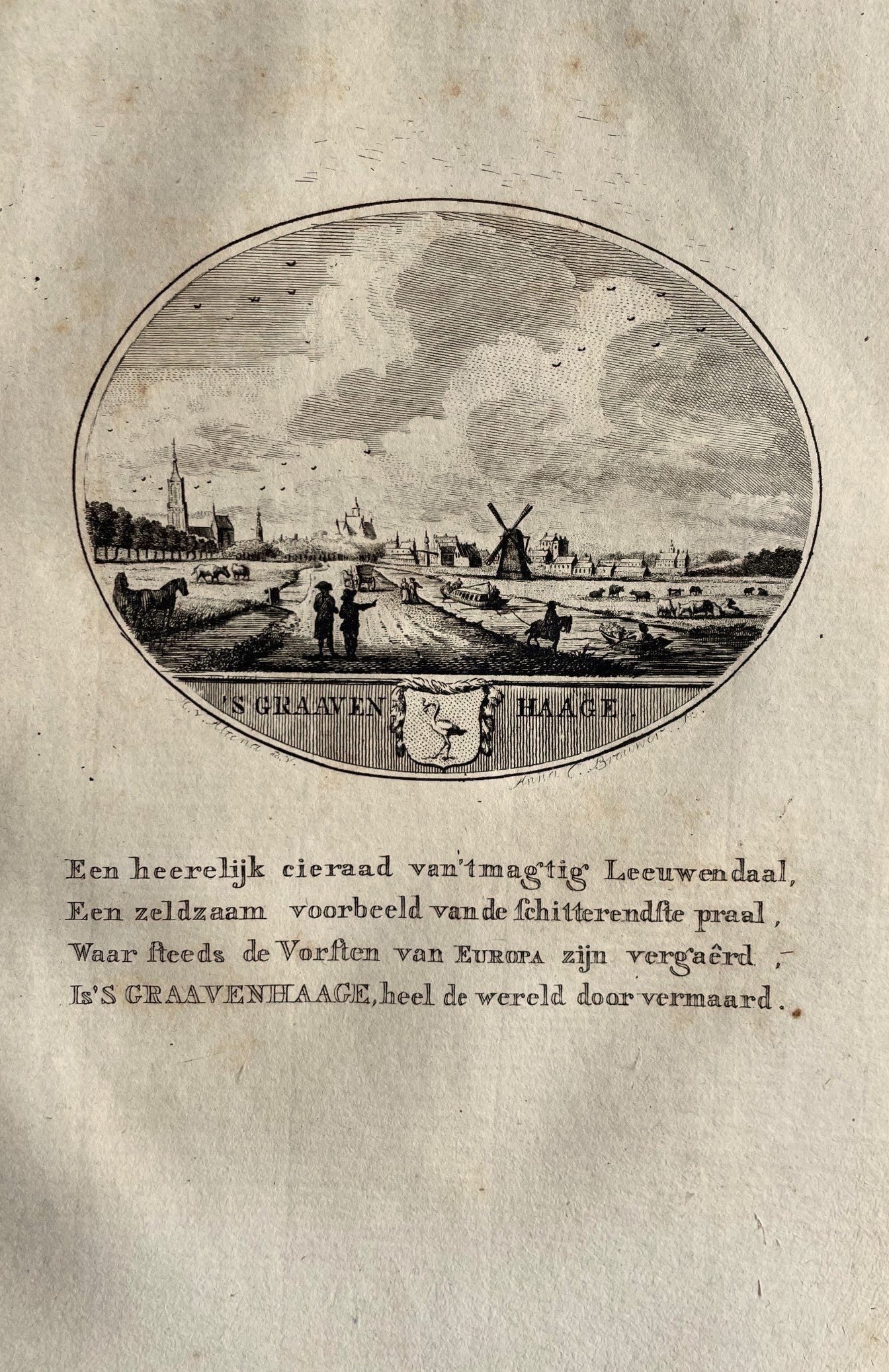Den Haag Gezicht op 's-Gravenhage - Van Ollefen & Bakker - 1793