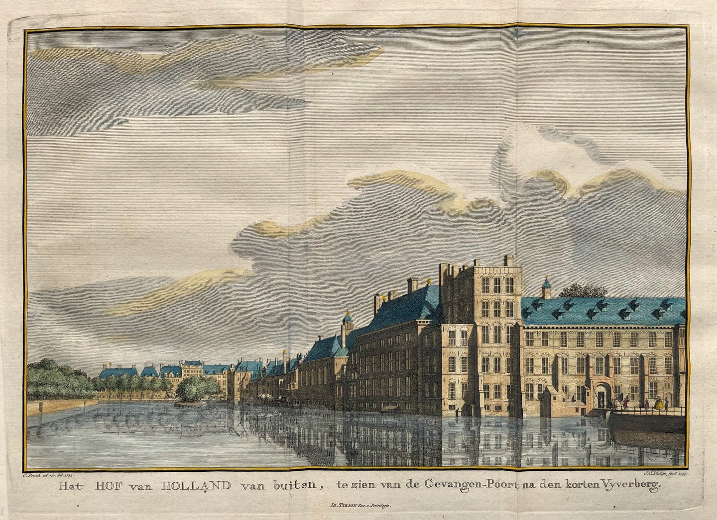 Den Haag Buitenhof 's-Gravenhage - JC Philips / I Tirion - 1745