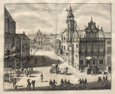 Den Haag Stadhuis 's Gravenhage - G van Giessen / R Boitet - 1730