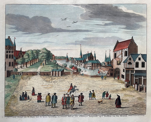 Den Haag Binnenhof Gevangenpoort Vijverberg 's Gravenhage - G van Giessen / R Boitet - 1730