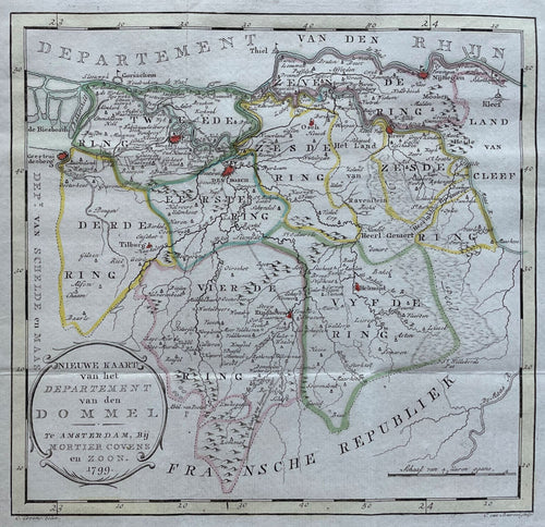 Noord-Brabant Gelderland Departement van de Dommel - Mortier Covens en Zoon - 1799