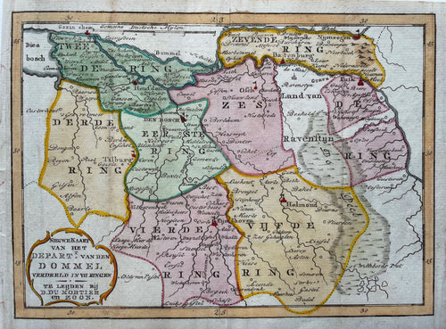 Noord-Brabant Gelderland Departement van de Dommel - D du Mortier en Zn - 1800