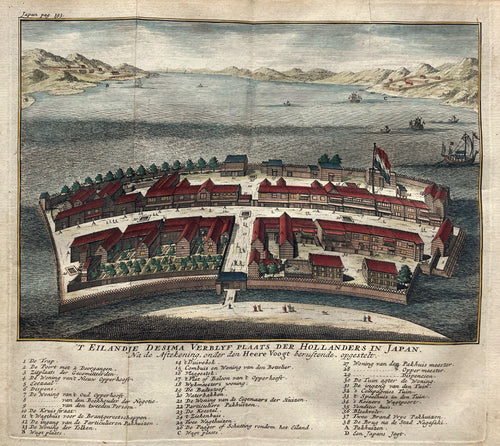 Japan Dejima Deshima - I Tirion - 1736
