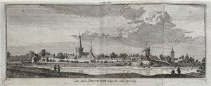 Doetinchem Panoramisch aanzicht - H Spilman - ca. 1750