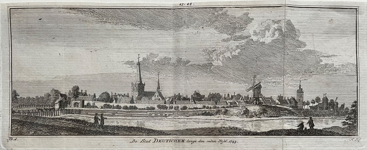 Doetinchem Panoramisch aanzicht - H Spilman - ca. 1750