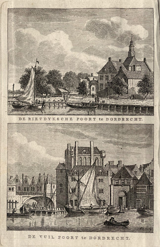 Dordrecht Rietdijkse poort en Vuilpoort - KF Bendorp - 1793