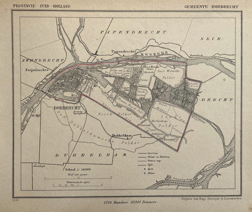 Dordrecht Gemeente - J Kuijper / H Suringar - 1866