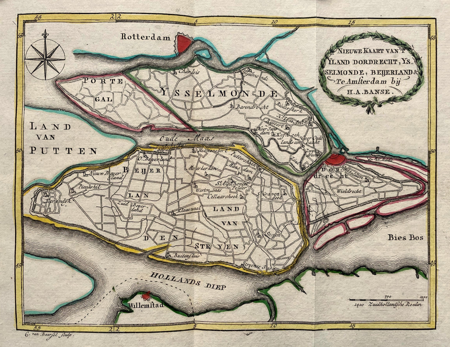 Holland Hoekse Waard, Eiland van Dordrecht, IJsselmonde - C van Baarsel / HA Banse - 1793