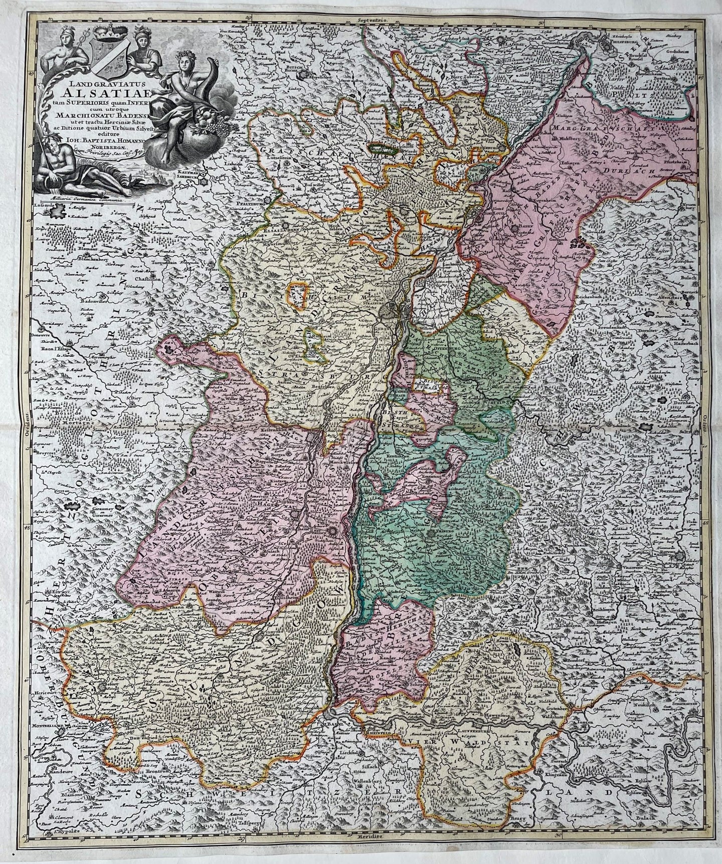 Frankrijk Elzas France Alsace - JB Homann - circa 1720