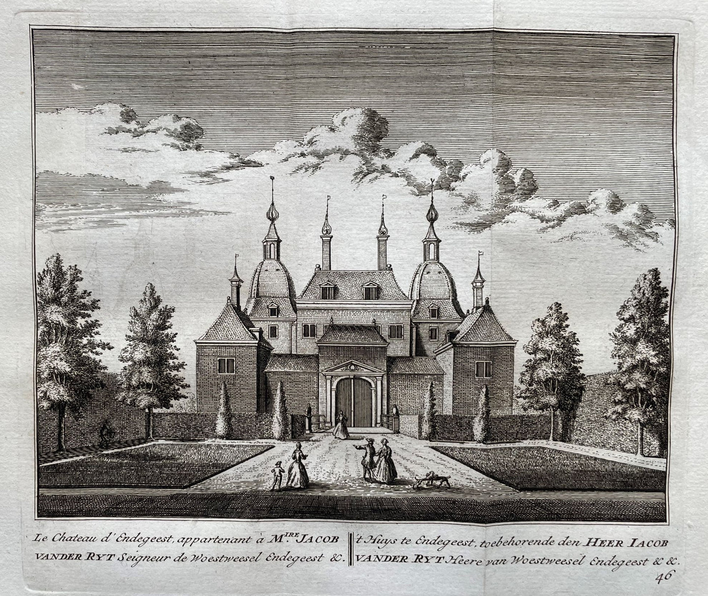 Oegstgeest Kasteel Endegeest - A Rademaker / L Schenk - 1731