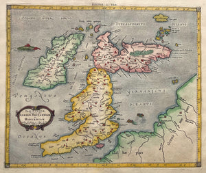 Groot Brittannië Ierland British Isles Great Britain Ireland Ptolemy map - C Ptolemaeüs / F Halma ed 1695 / G Mercator - 1578