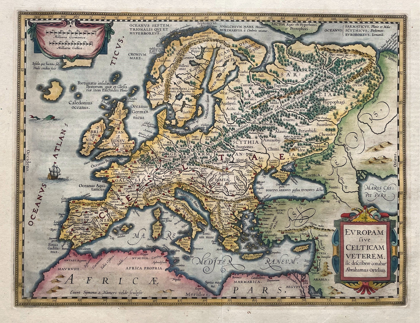 Europa Europam, sive Celticam Veterum - H Hondius / A Ortelius - 1638