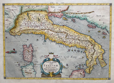 Italië Italy Ptolemy map - C Ptolemaeüs / F Halma ed 1695 / G Mercator - 1578