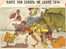 Afbeelding in Gallery-weergave laden, Europa Europe Satirical Map - Walter Trier - 1914