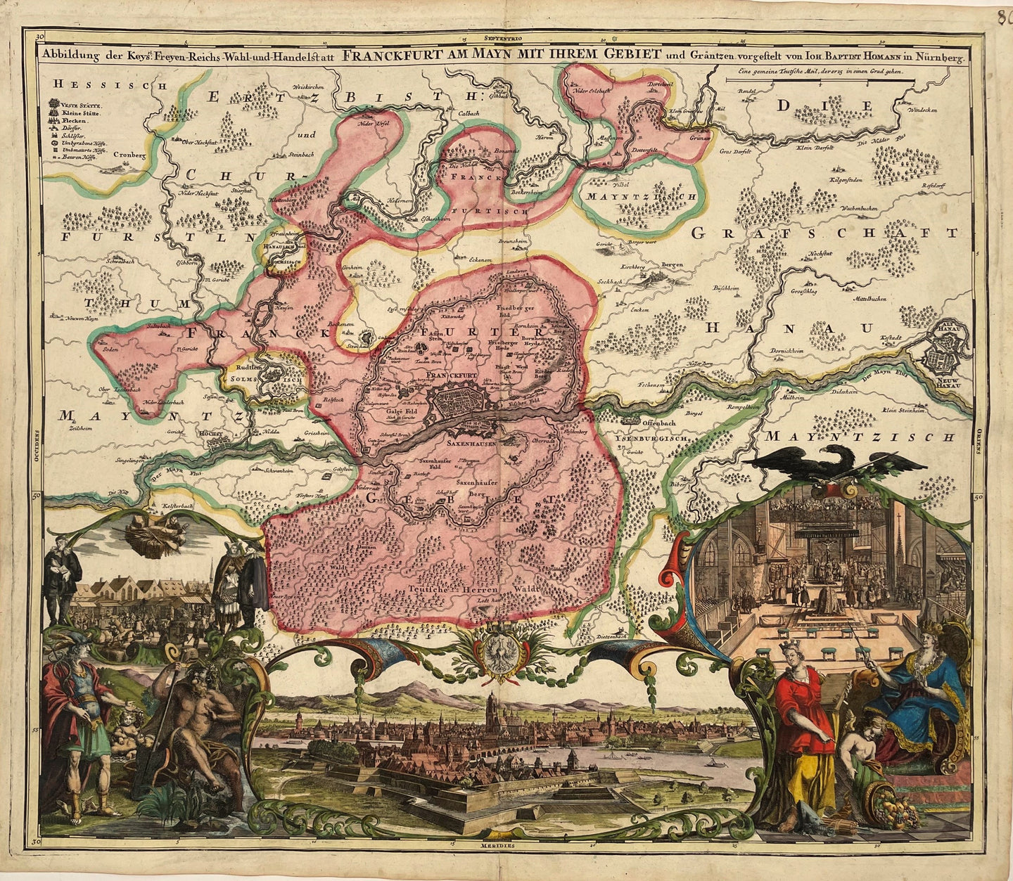 Duitsland Frankfurt am Main Germany - JB Homann - 1716