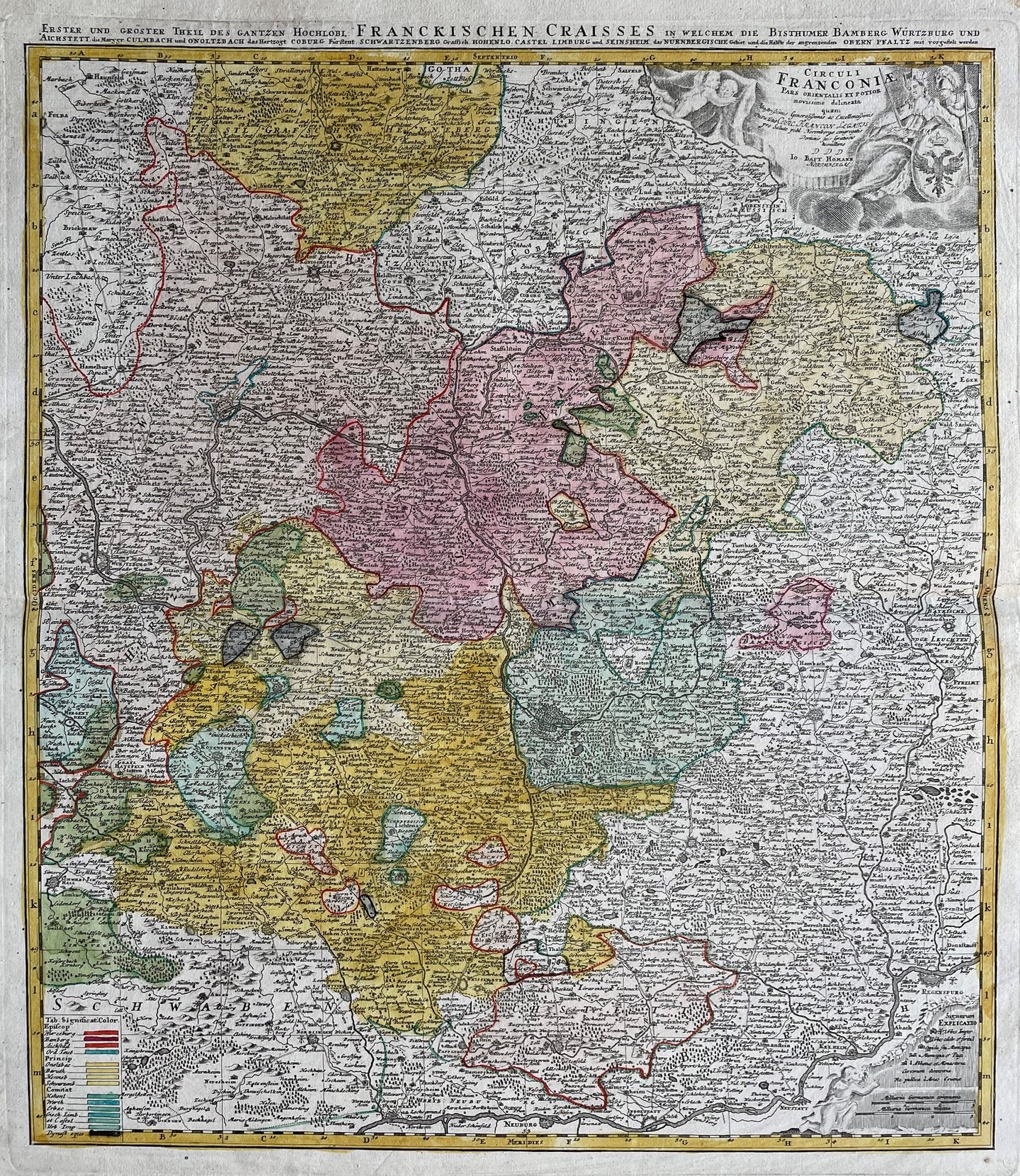Duitsland Franken Nürnberg Bamberg Bayreuth Germany - JB Homann - circa 1720