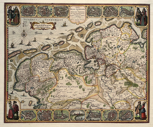 Friesland Groningen Drenthe Oost-Friesland - Claes Jansz. Visscher - 1649