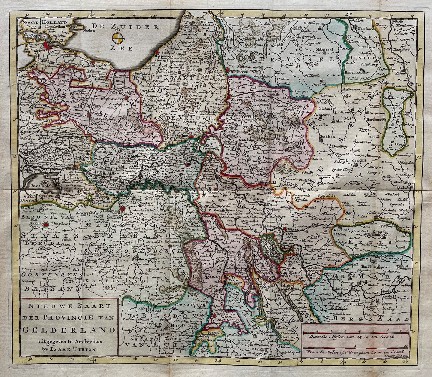 Gelderland - I Tirion / J Keizer - circa 1750