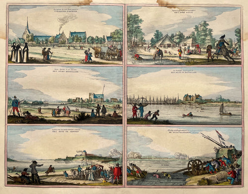 Gennep Zes gezichten van Gennep en van plaatsen uit de omgeving - J Blaeu - 1649