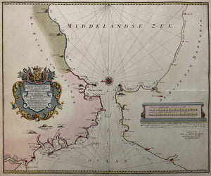 Spanje Marokko Straat van Gibraltar Spain Strait of Gibraltar - Hendrik Lynslager / Andries en Hendrik de Leth - 1726