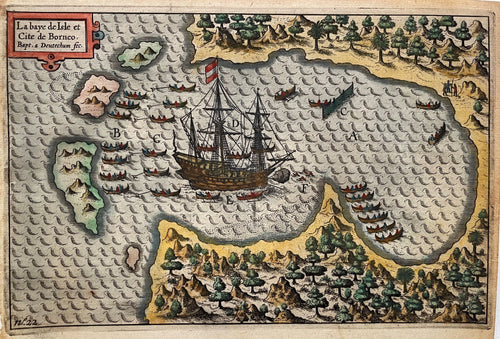 Indonesië Borneo Indonesia - B van Doetecum / I Commelin J Janssonius - 1646