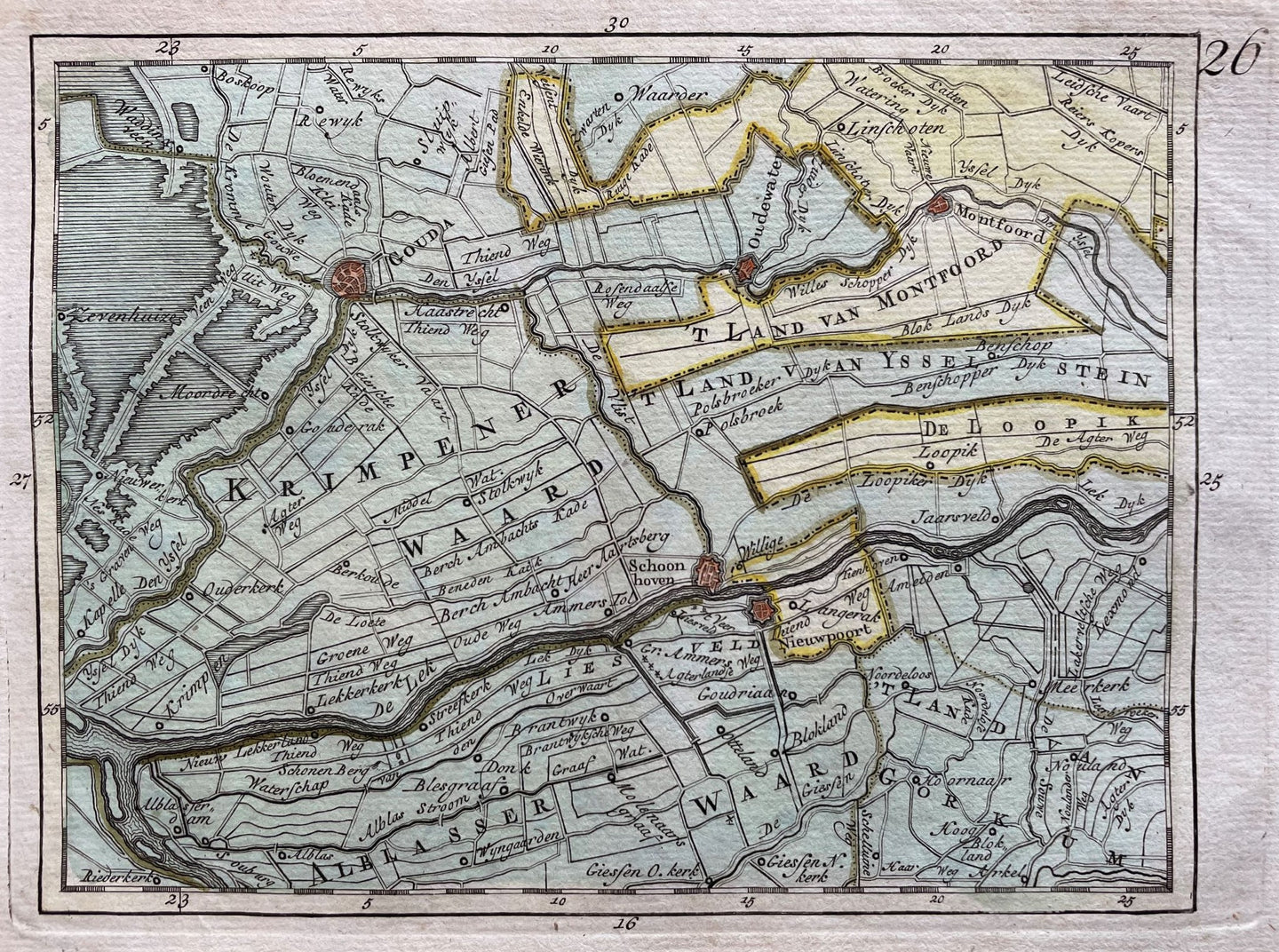 Zuid-Holland Gouda / Krimpenerwaard / Alblasserwaard / Oudewater - C en JC Sepp - 1773