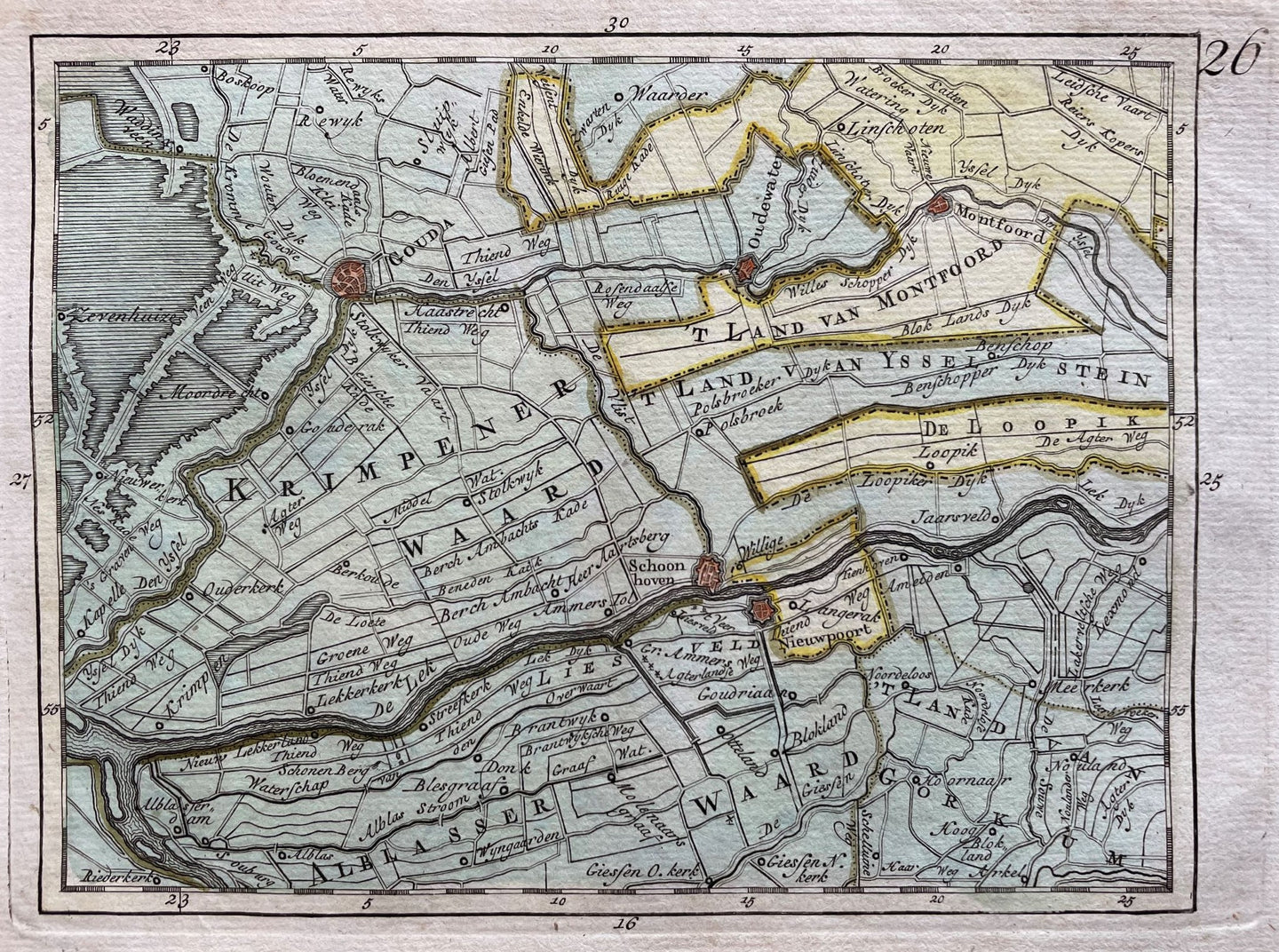 Zuid-Holland Gouda / Krimpenerwaard / Alblasserwaard / Oudewater - C en JC Sepp - 1773