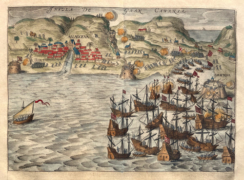 Canarische Eilanden Verovering Gran Canaria 1599 Canary Islands Spain - JJ Orlers & H van Haestens - 1610