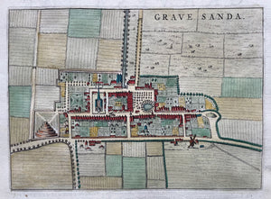 Gravenzande 's Stadsplattegrond 's-Gravenzande - Joan Blaeu - 1649