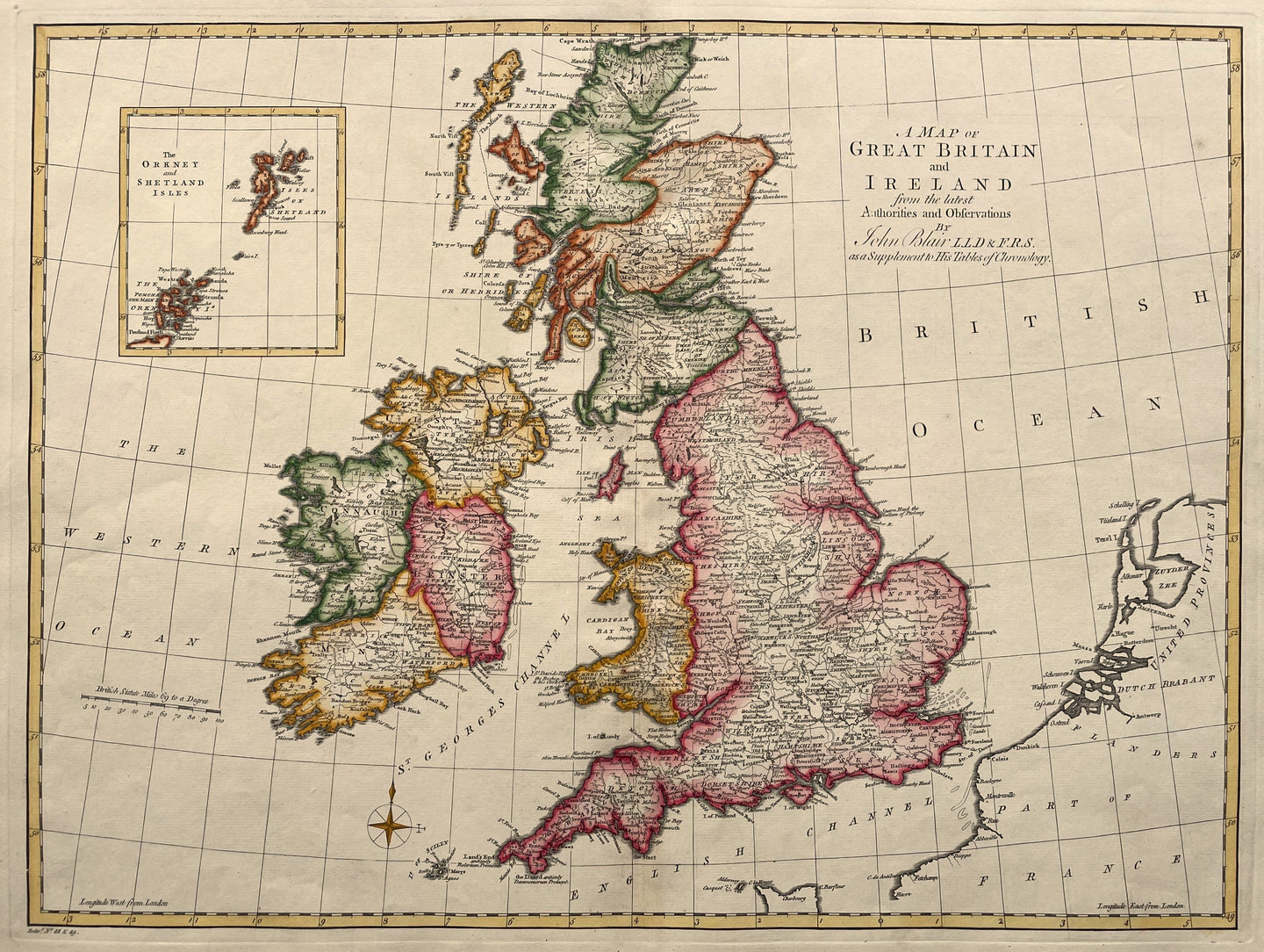 Groot Brittannië Ierland British Isles Great Britain Ireland - John Blair - 1773