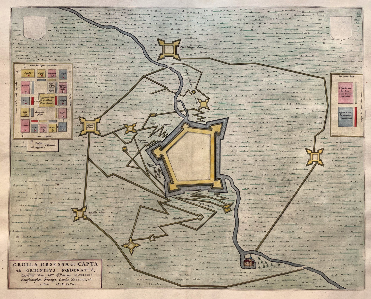 Groenlo Beleg en verovering 1597 - J Blaeu - 1649