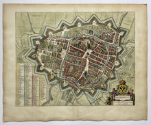 Afbeelding in Gallery-weergave laden, Groningen Stadsplattegrond in vogelvluchtperspectief - J Blaeu - 1649